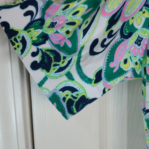 Talbots Petites WomenCardigan Sweater V-Neck Colorful Paisley XLp - Picture 3 of 12